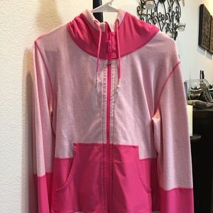 Lululemon Pink Cotton hooded Athletic Jacket